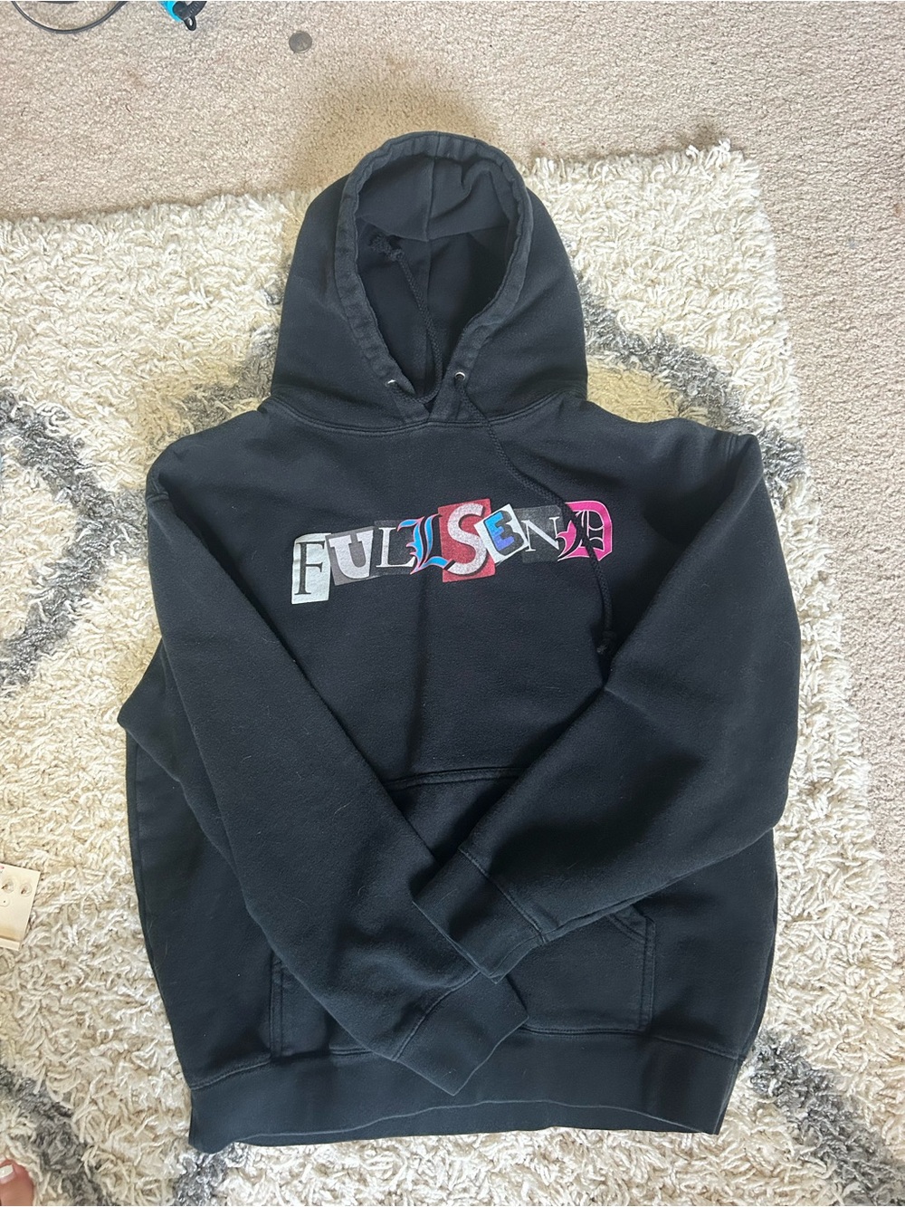 Full Send Black Graphic Hoodie